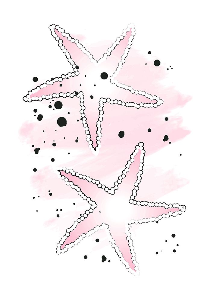 Pink Sea Stars art print by Aesthete for $57.95 CAD