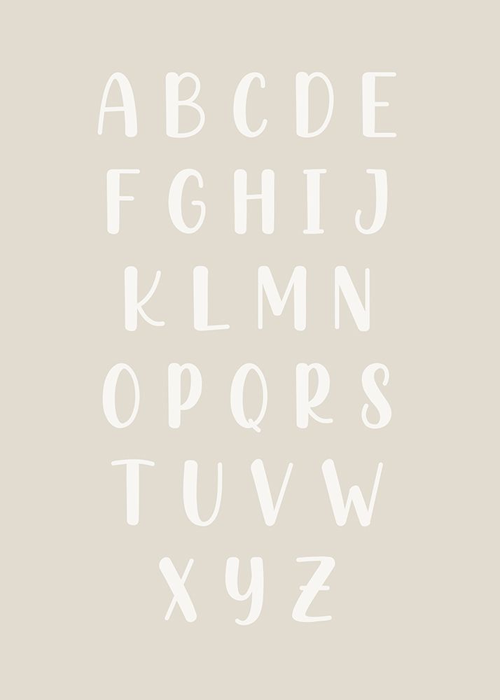 Neutral Alphabet art print by Suki Mi for $57.95 CAD