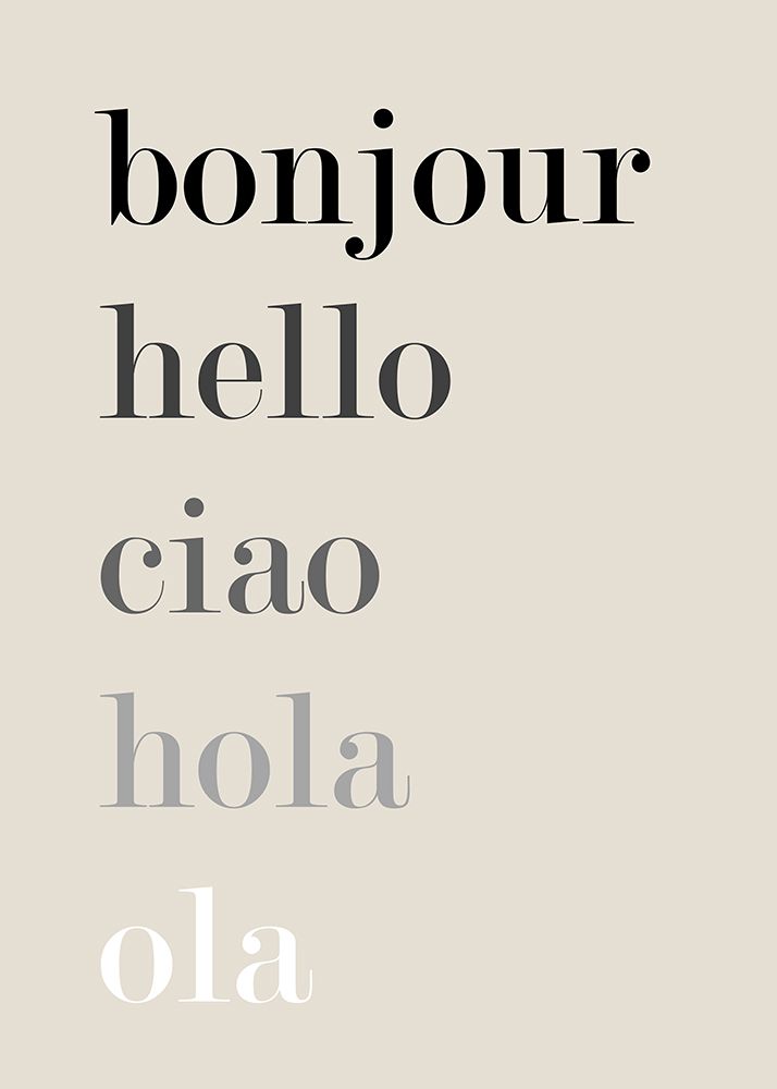Bonjour-Hello art print by Suki Mi for $57.95 CAD