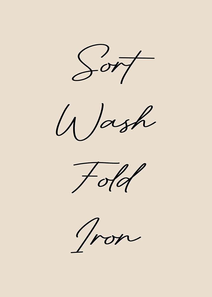 Sort-Wash-Iron-Fold art print by Suki Mi for $57.95 CAD