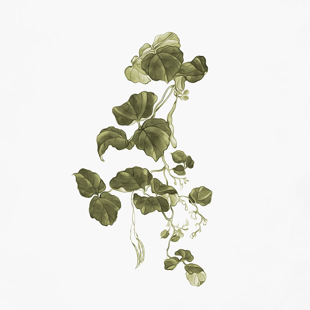 Leaves In Autumn Green 1 art print by Adebowale for $57.95 CAD