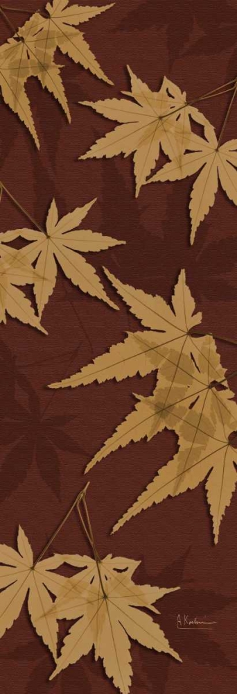 Leaves Brown on Red 2 art print by Albert Koetsier for $57.95 CAD
