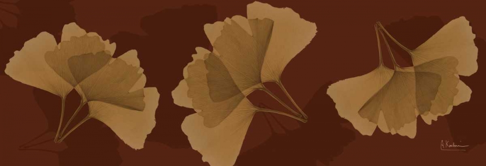 Leaves Brown on Red 4 art print by Albert Koetsier for $57.95 CAD