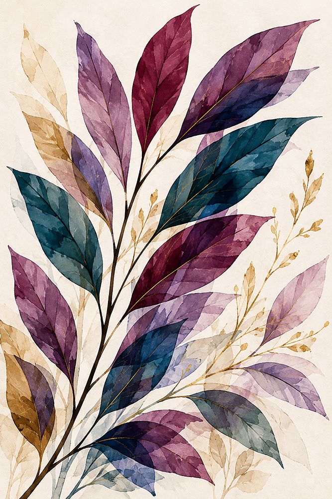 Jewel Tone Botanicals 4 art print by Albert Koetsier for $57.95 CAD