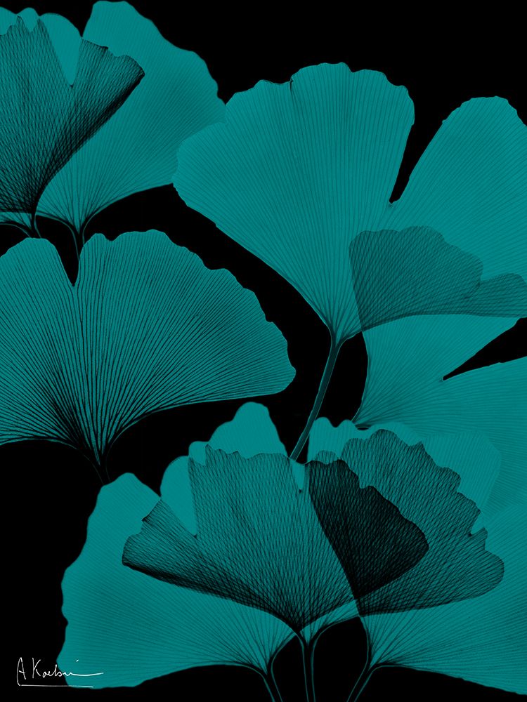 Teal Ginko Dark Bunch 2 art print by Albert Koetsier for $57.95 CAD