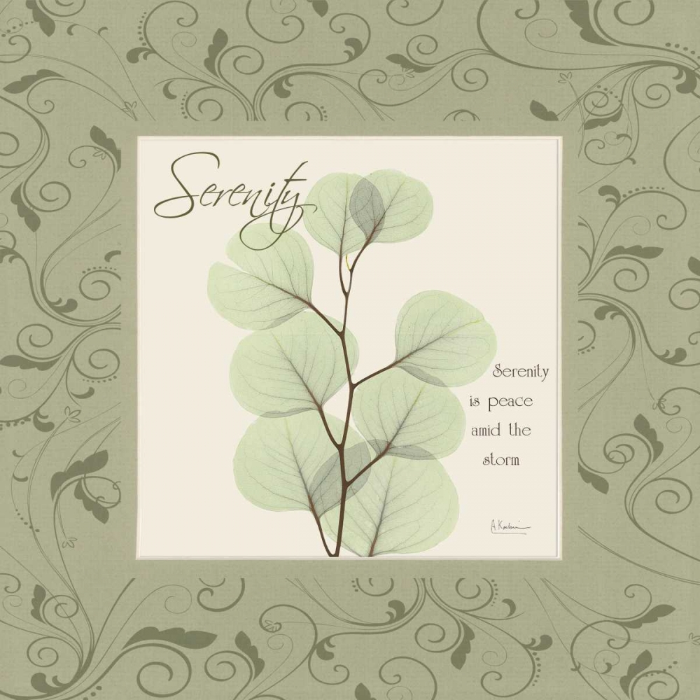 Serenity on Green Damask art print by Albert Koetsier for $57.95 CAD
