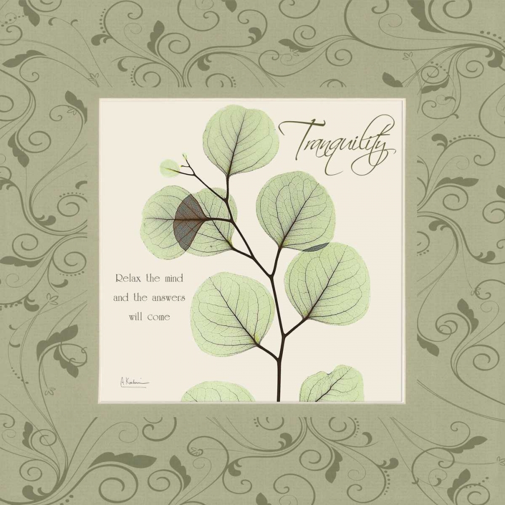 Tranquility on Green Damask art print by Albert Koetsier for $57.95 CAD