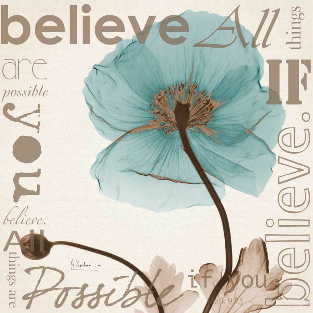 Believe - Blue Poppy art print by Albert Koetsier for $57.95 CAD