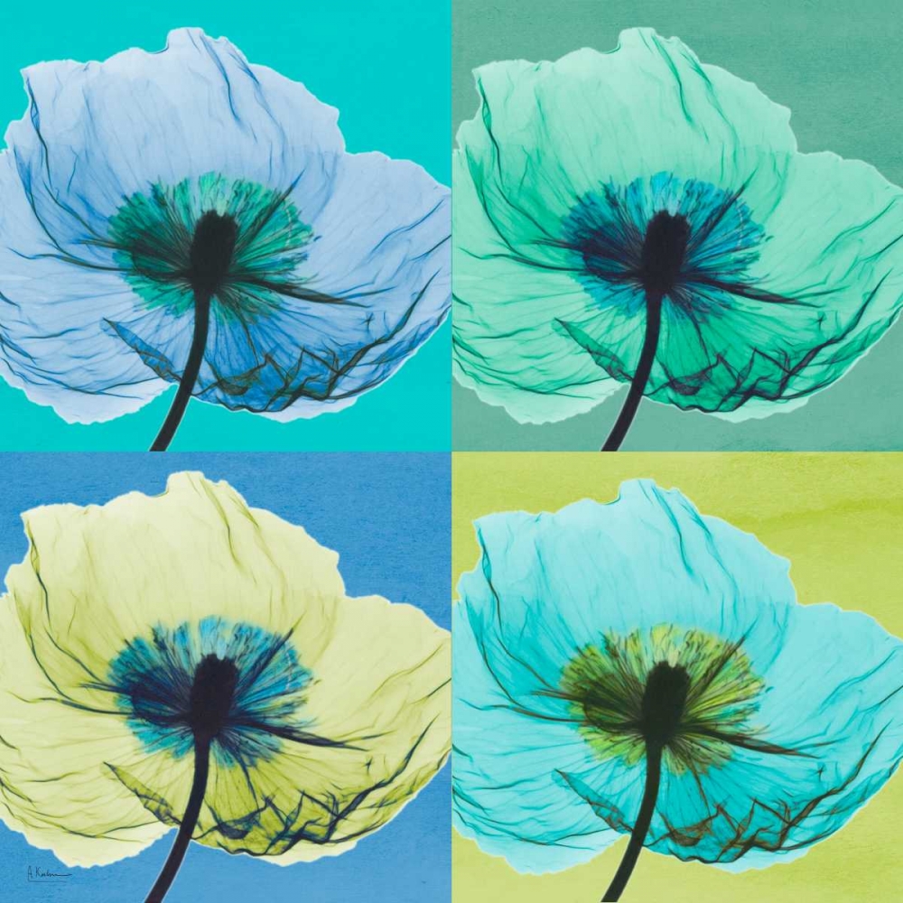 Blue Green Flowers 2 art print by Albert Koetsier for $57.95 CAD