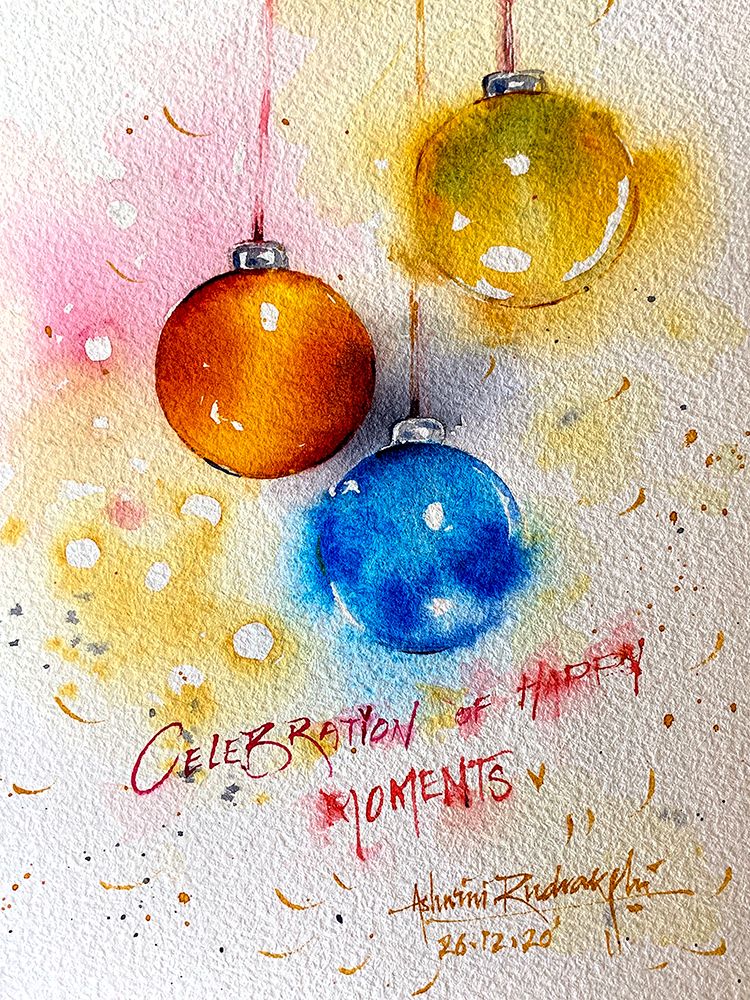 Christmas Bubbles art print by Ashwini Rudraksi for $57.95 CAD