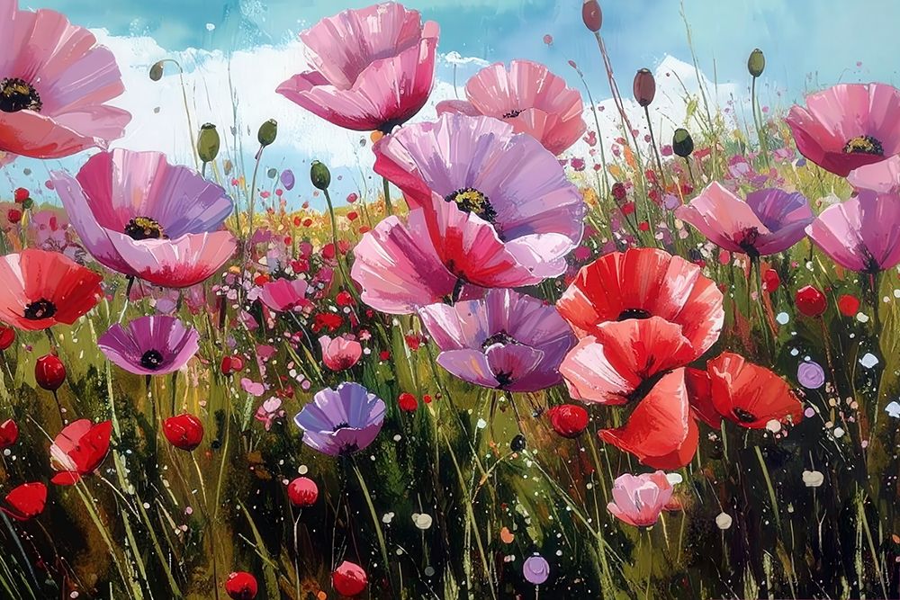 Poppin Poppies 1 art print by Alonza Saunders for $57.95 CAD