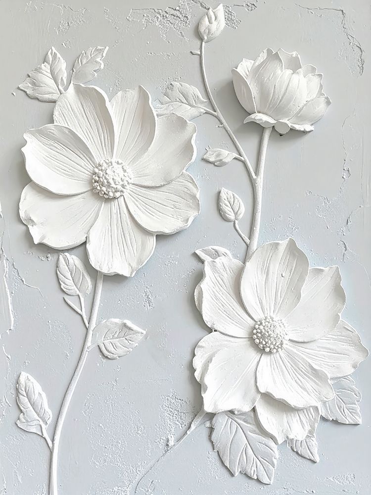 Plastered Flowers 1 art print by Alonza Saunders for $57.95 CAD