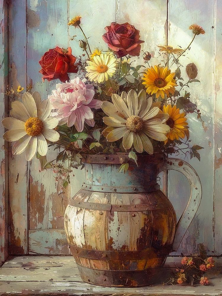Barrel Of Flowers 2 art print by Alonza Saunders for $57.95 CAD