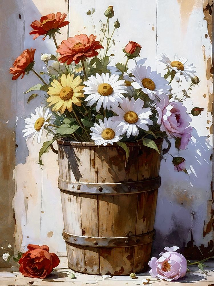 Flowers By The Wall 1 art print by Alonza Saunders for $57.95 CAD