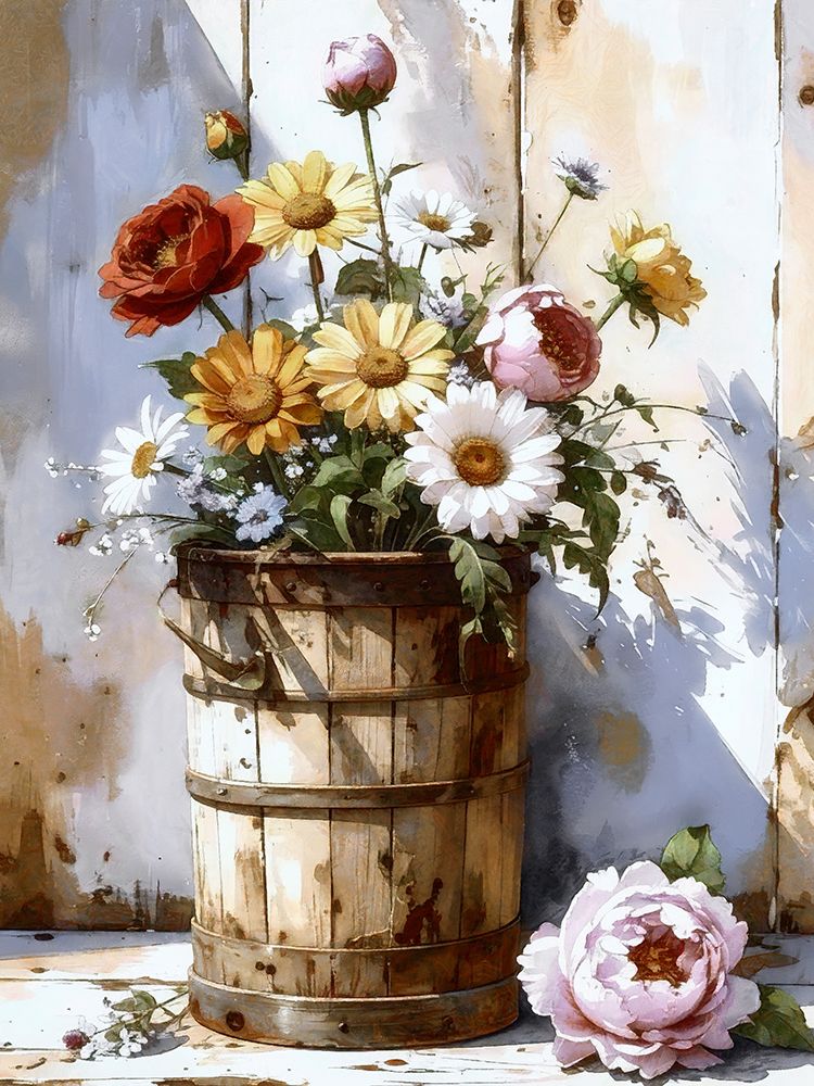 Flowers By The Wall 2 art print by Alonza Saunders for $57.95 CAD