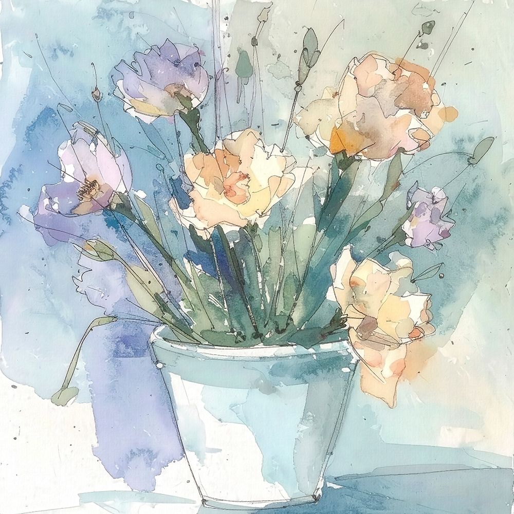 White Flower Pot 1 art print by Alonza Saunders for $57.95 CAD