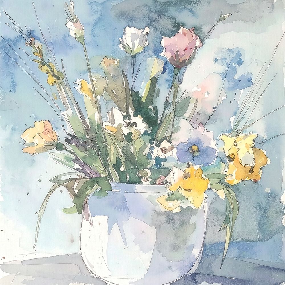 White Flower Pot 3 art print by Alonza Saunders for $57.95 CAD
