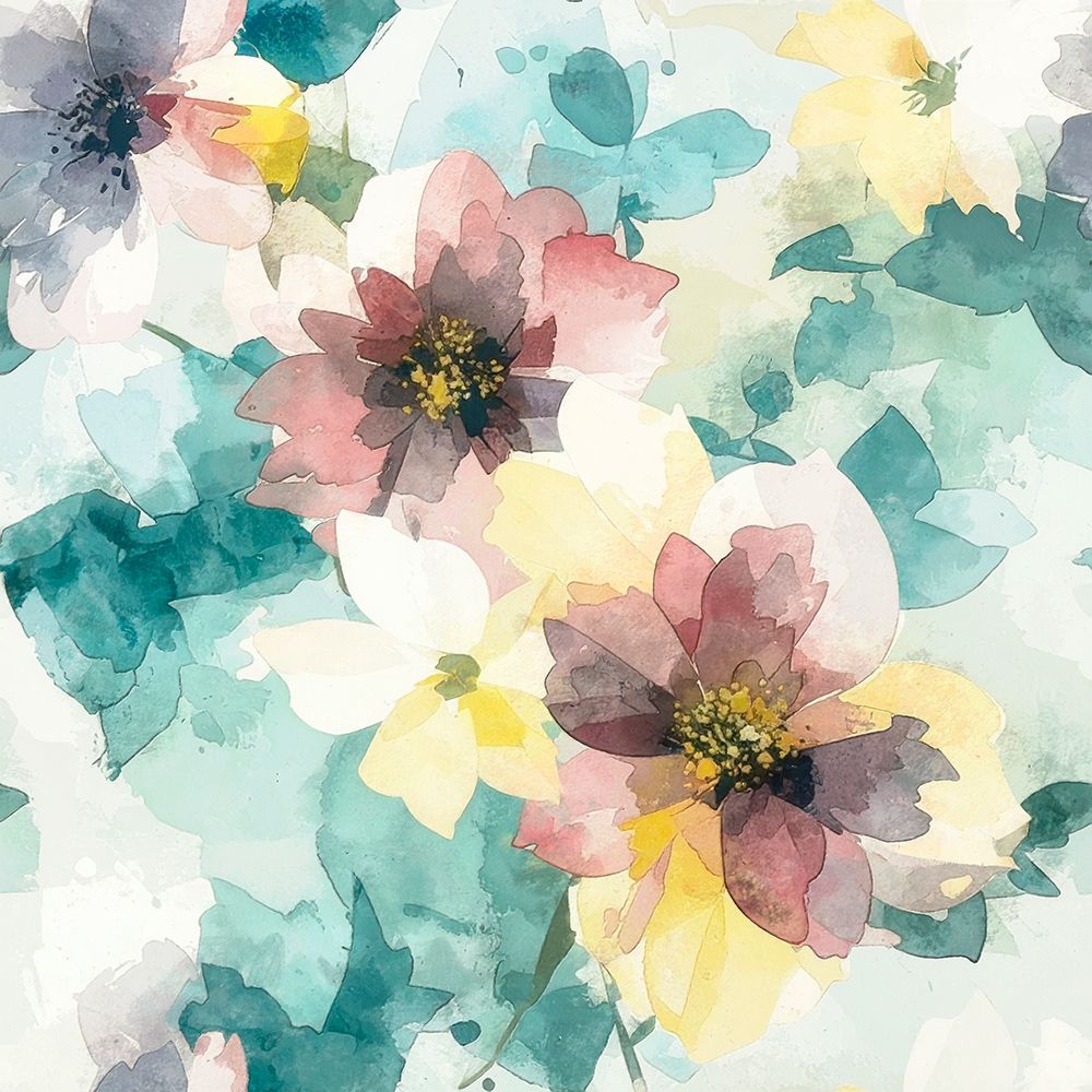 Patch Work Floral 1 art print by Alonza Saunders for $57.95 CAD