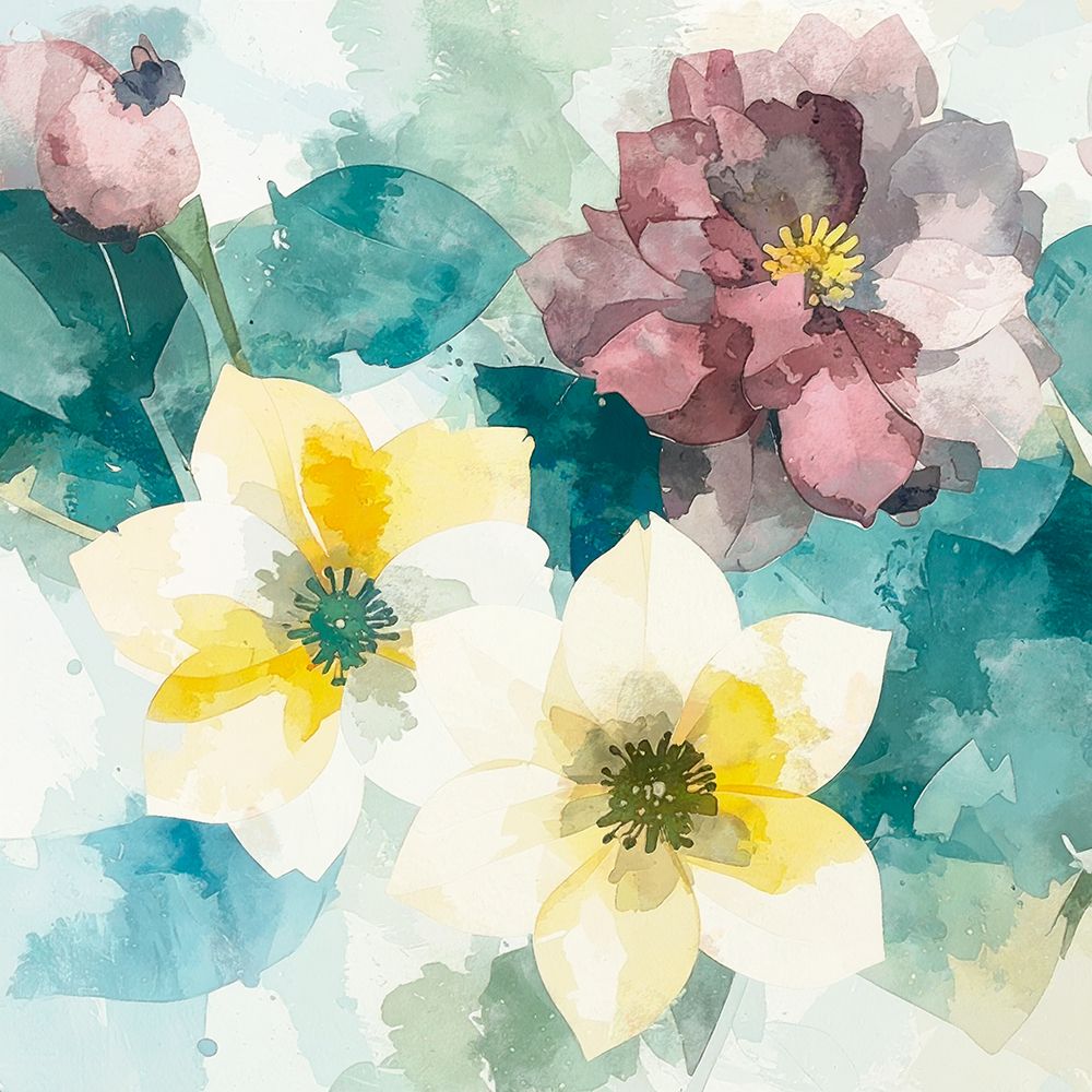 Patch Work Floral 4 art print by Alonza Saunders for $57.95 CAD