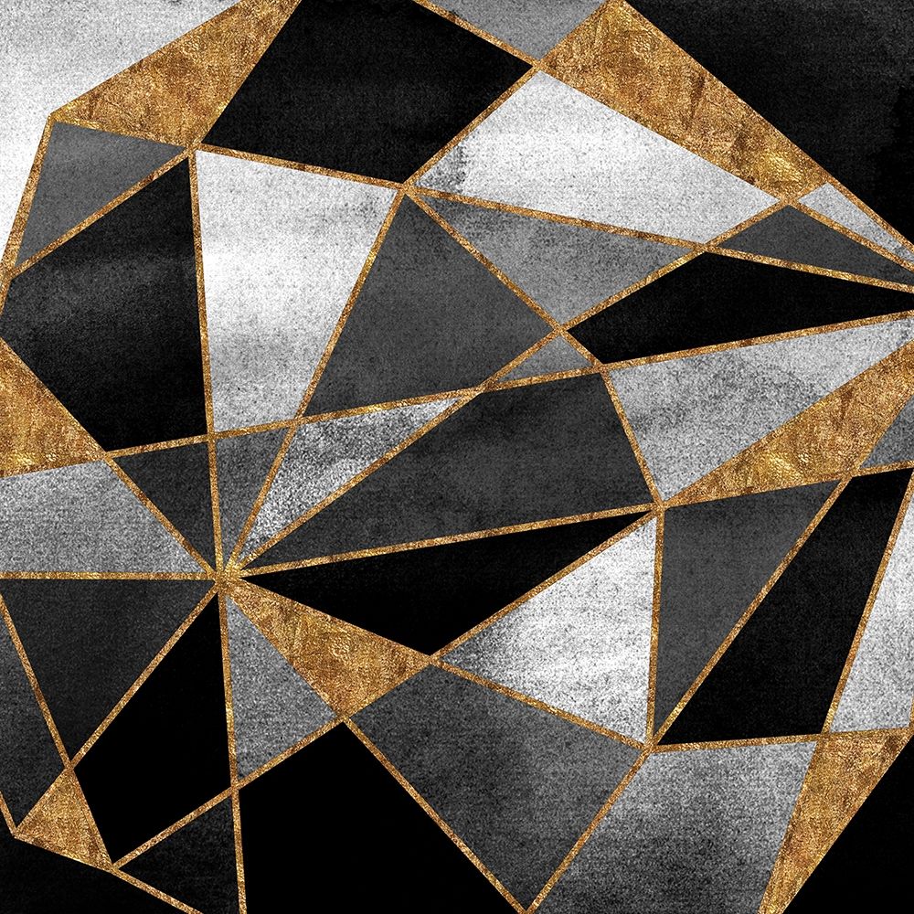 Black Geo Abstract art print by Alicia Vidal for $57.95 CAD