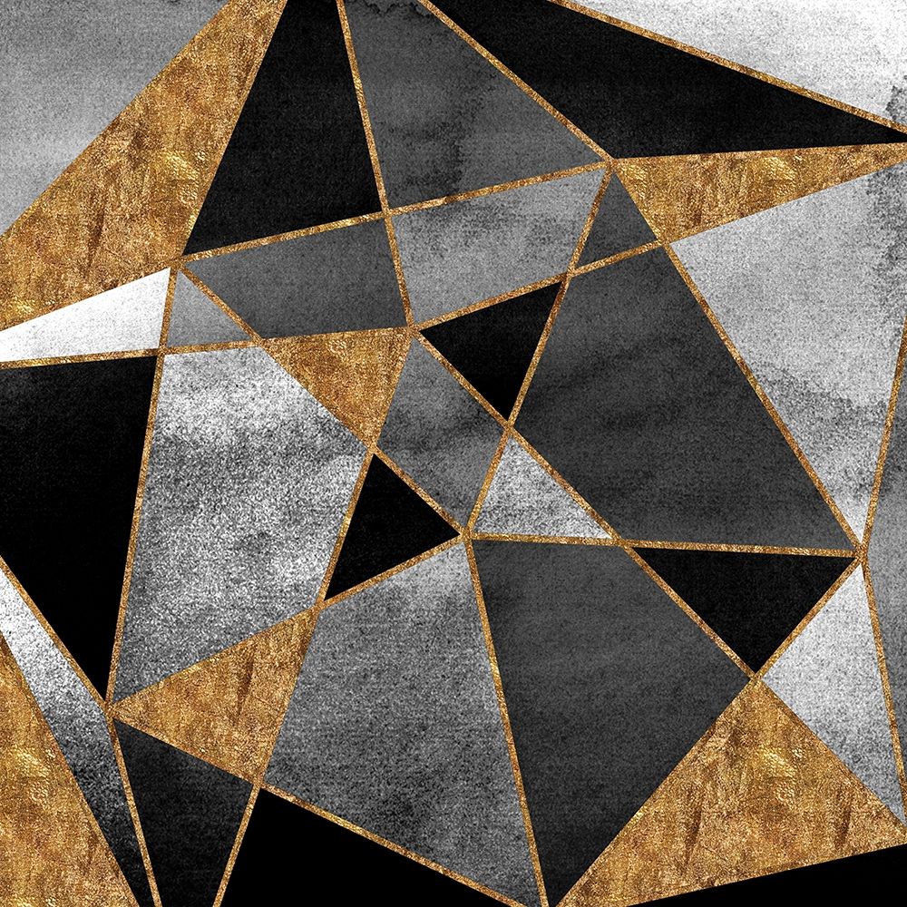 Black Geo Abstract 2 art print by Alicia Vidal for $57.95 CAD