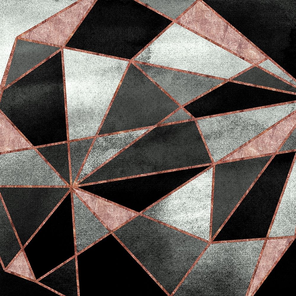 Blush Geo Abstract 2 art print by Alicia Vidal for $57.95 CAD