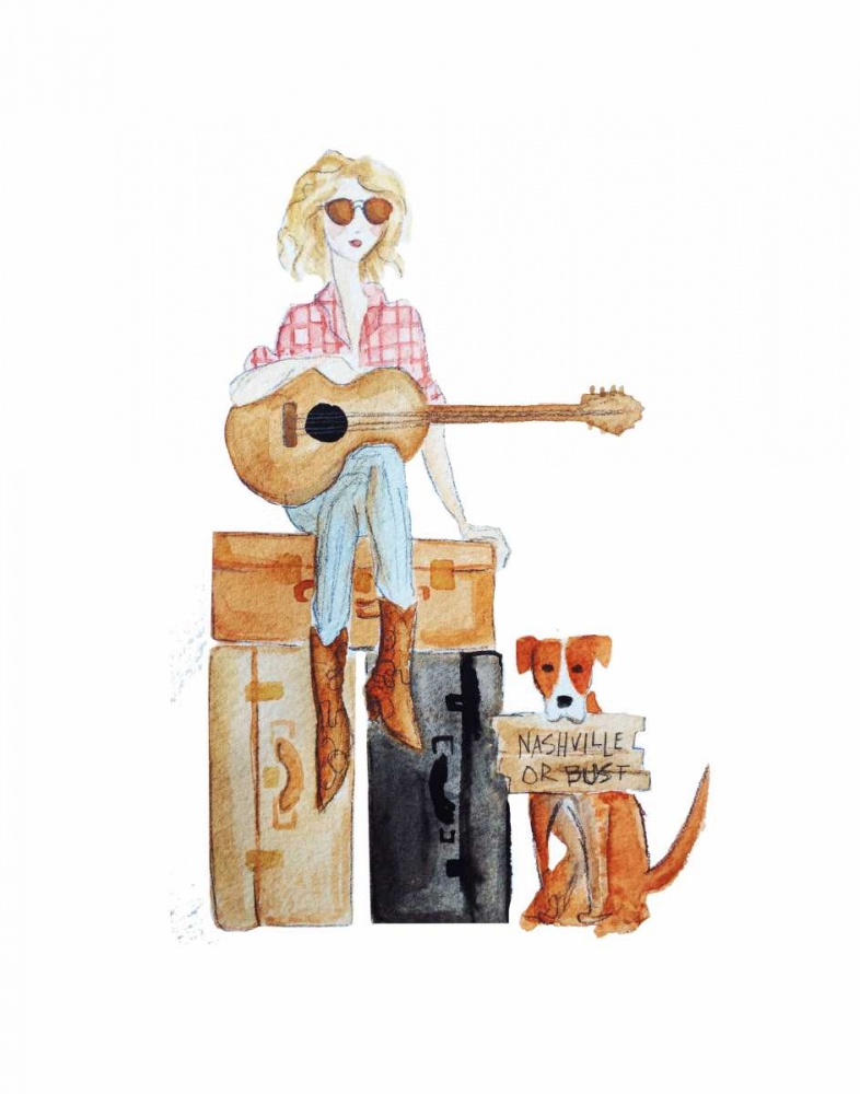 Nashville travel illo art print by Alicia Zyburt for $57.95 CAD