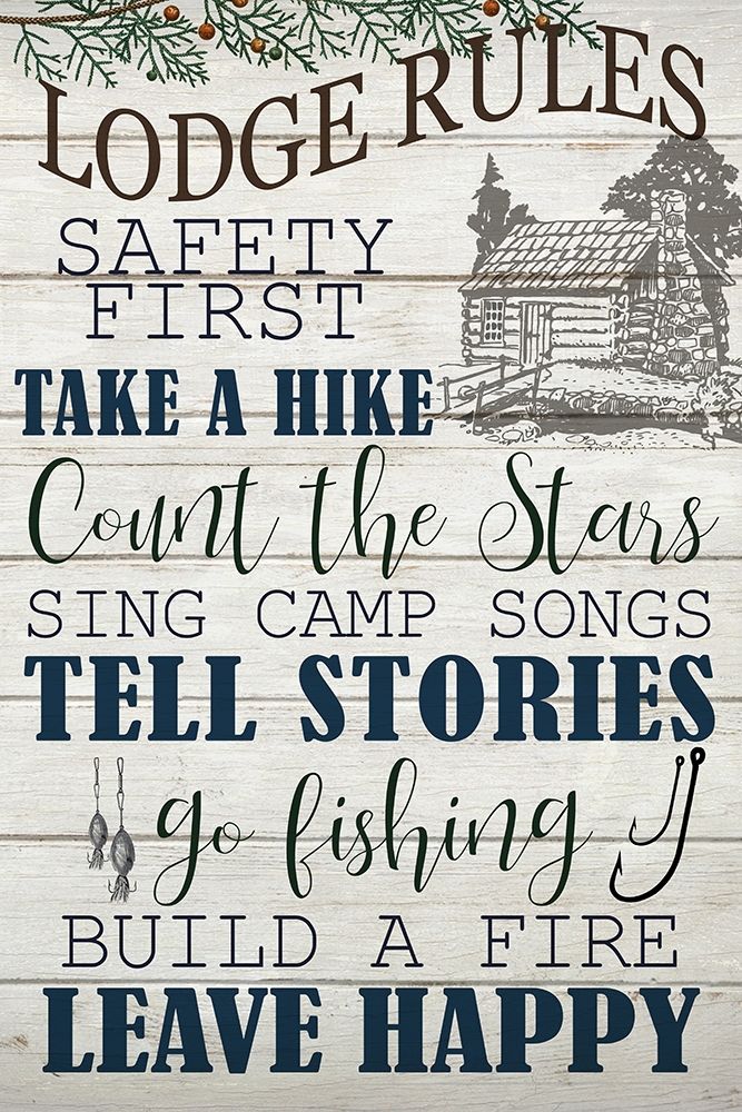 Lodge Rules art print by Ann Bailey for $57.95 CAD