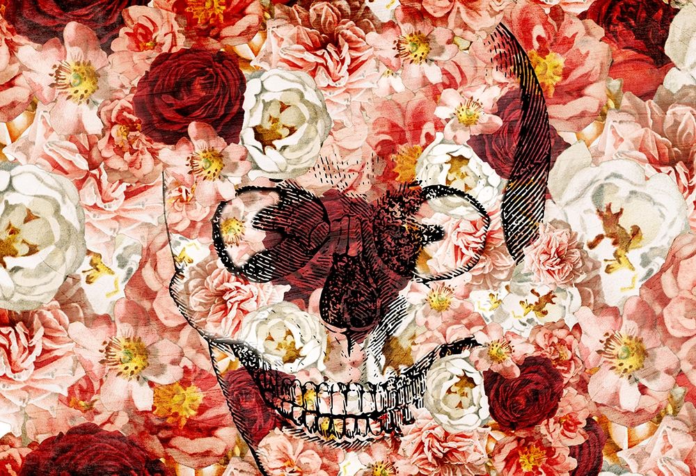 Skull Flowers art print by Ann Bailey for $57.95 CAD