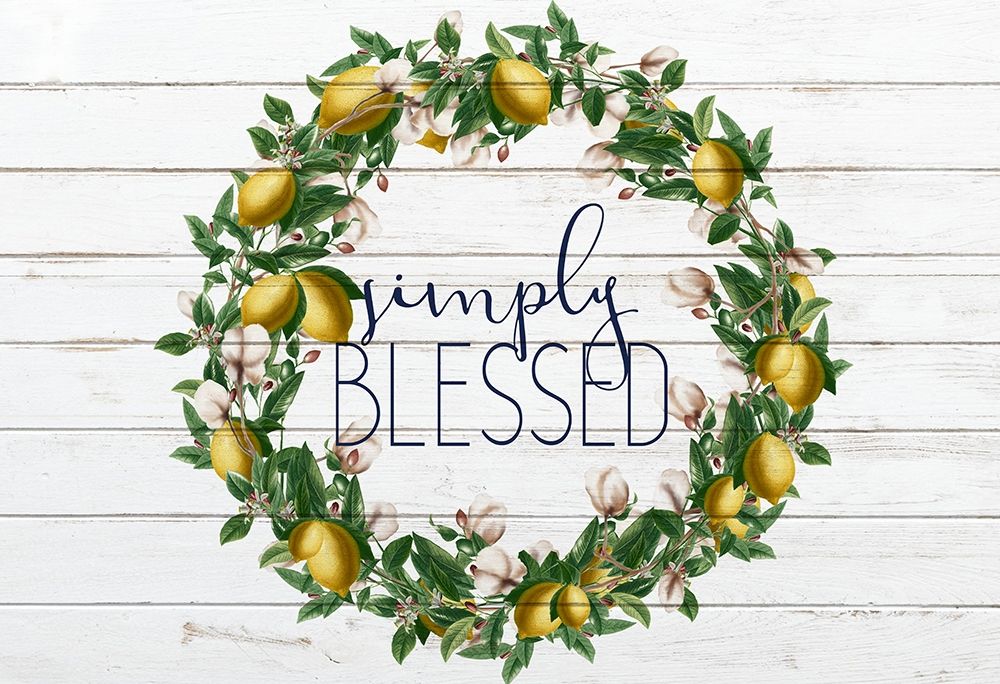 Simply Blessed Lemon Wreath art print by Ann Bailey for $57.95 CAD