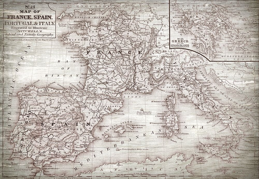 Map of Spain art print by Ann Bailey for $57.95 CAD