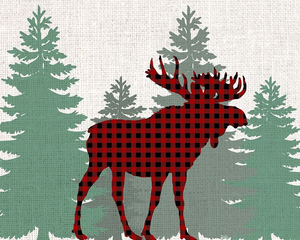 Moose Plaid art print by Ann Bailey for $57.95 CAD