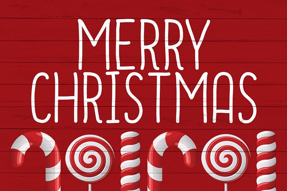 Merry Christmas Canes art print by Ann Bailey for $57.95 CAD