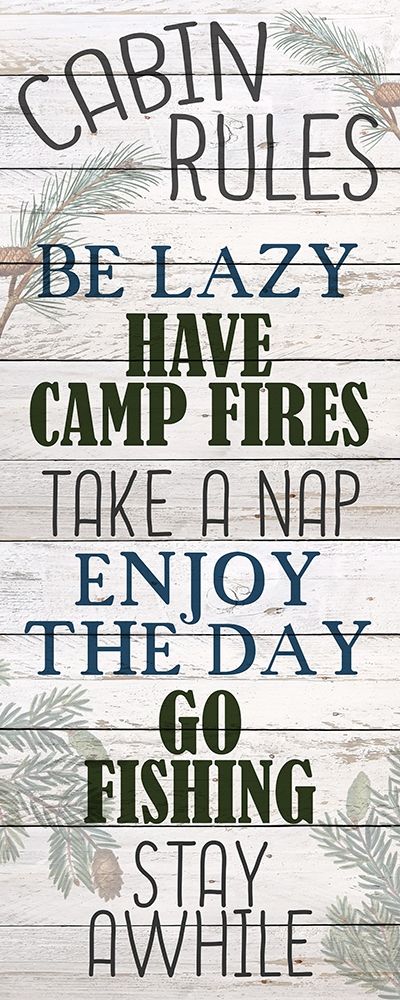 Cabin Rules art print by Ann Bailey for $57.95 CAD