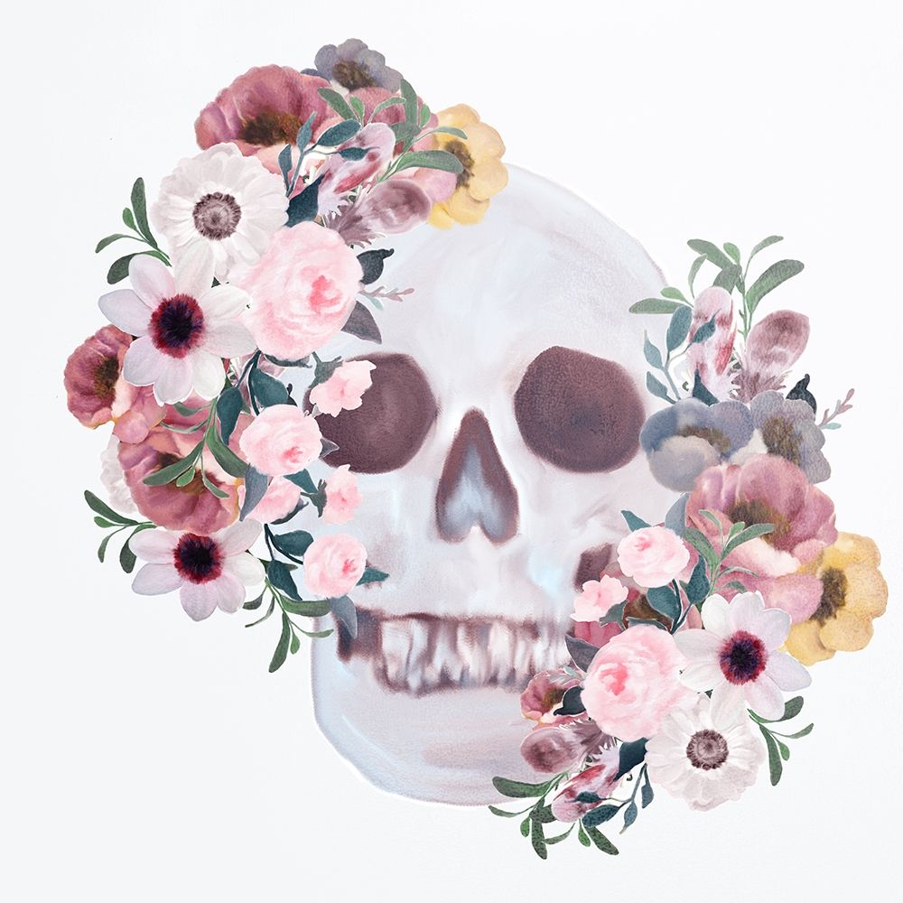 Flower Garden Skull art print by Ann Bailey for $57.95 CAD
