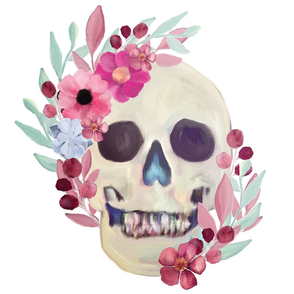 Spring Floral Skull art print by Ann Bailey for $57.95 CAD