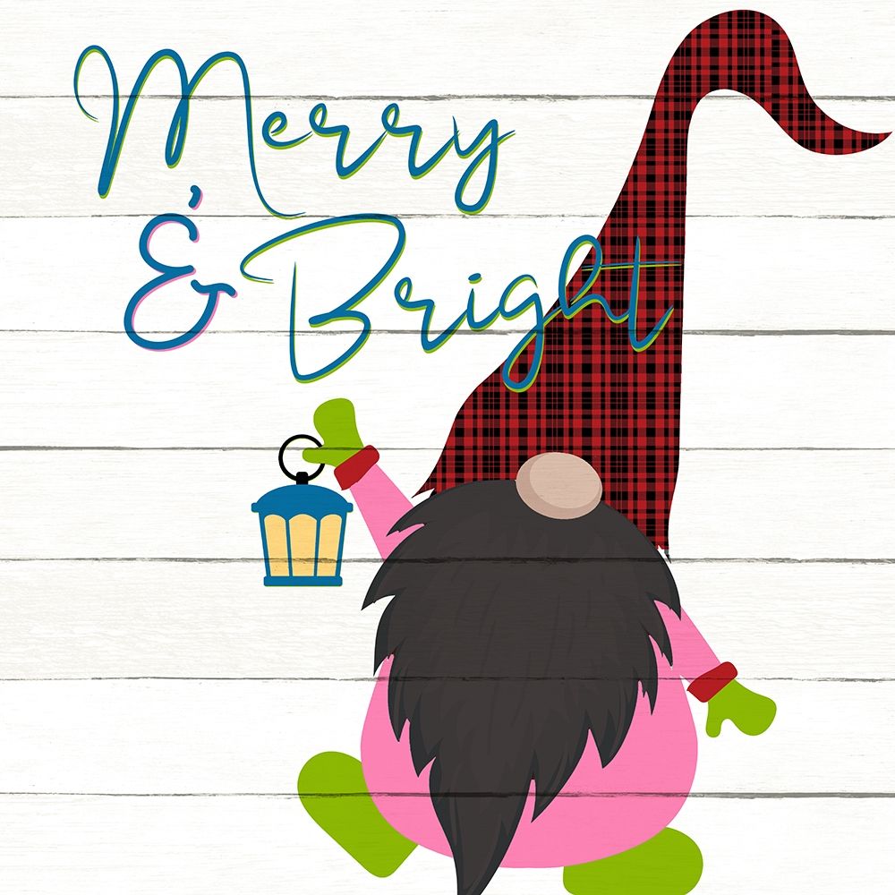 Merry and Bright Gnome art print by Ann Bailey for $57.95 CAD