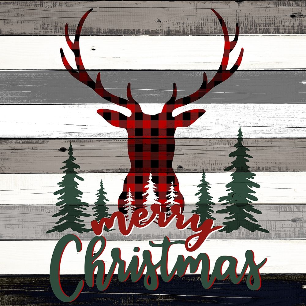 Merry Christmas Antlers art print by Ann Bailey for $57.95 CAD