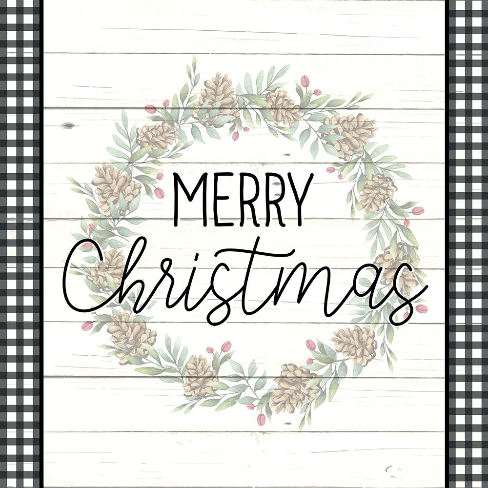 Merry Christmas Plaid art print by Ann Bailey for $57.95 CAD