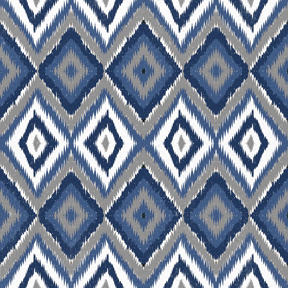 Ikat Blues art print by Ann Bailey for $57.95 CAD