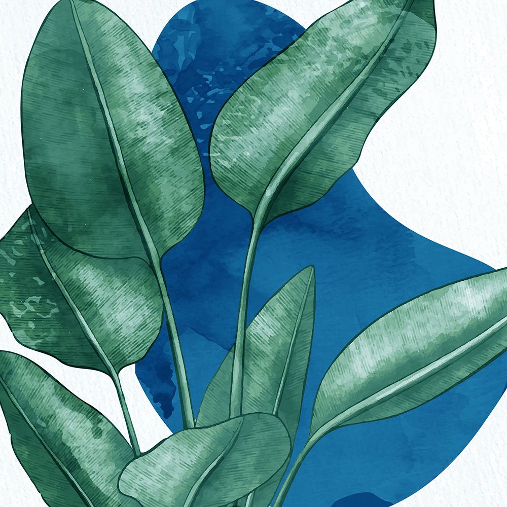 Palms On Blue 1 V2 art print by Ann Bailey for $57.95 CAD