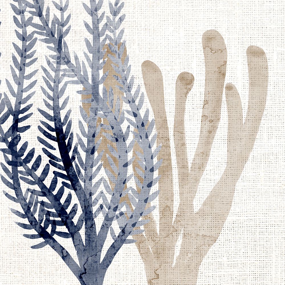Coral Blue And Sand art print by Ann Bailey for $57.95 CAD