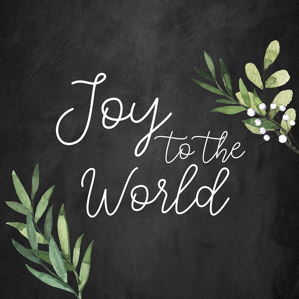 Joy To The World Chalkboard art print by Ann Bailey for $57.95 CAD