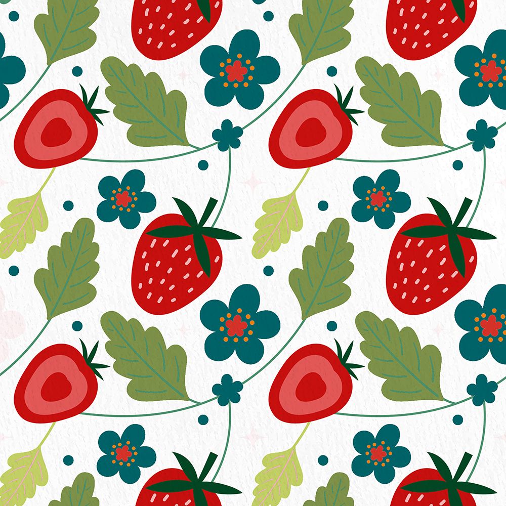 Strawberry Pattern art print by Ann Bailey for $57.95 CAD
