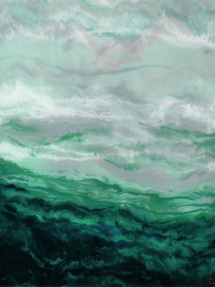 Green Waterfall I art print by Beverly Dyer for $57.95 CAD