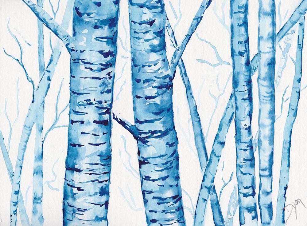 Cool Blue Forest art print by Beverly Dyer for $57.95 CAD