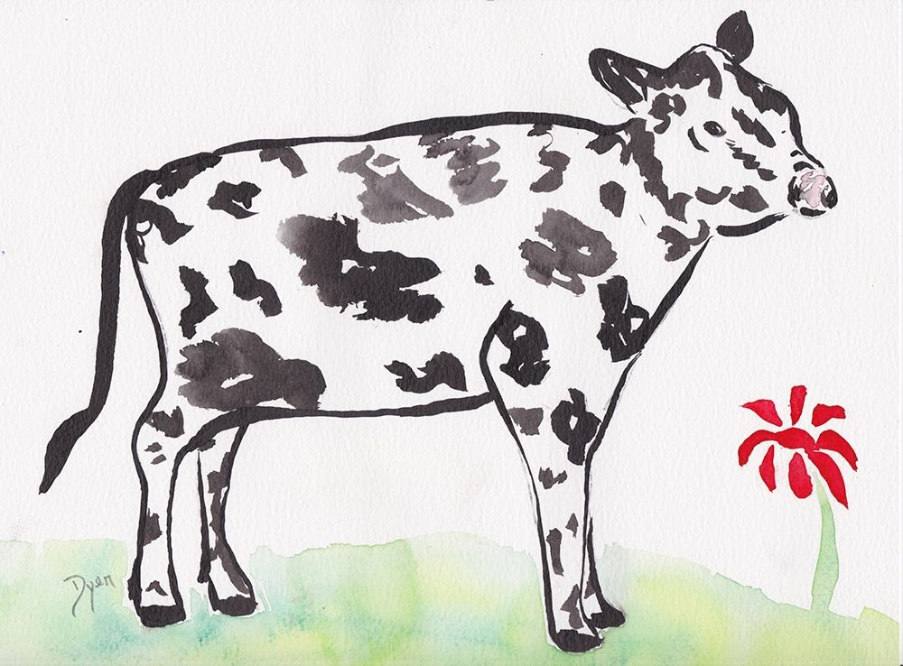 Farmhouse Cow art print by Beverly Dyer for $57.95 CAD