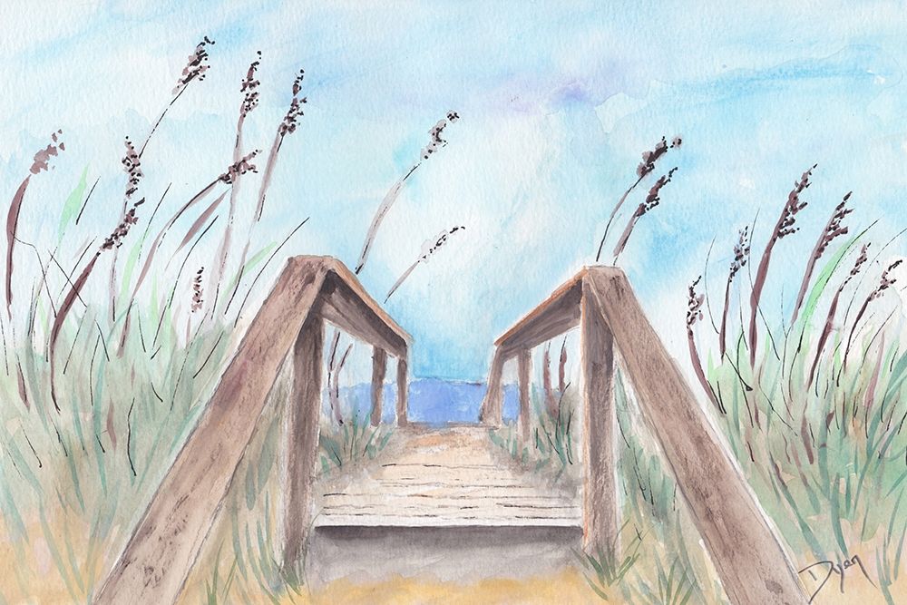 Coastal Heathers Walk art print by Beverly Dyer for $57.95 CAD
