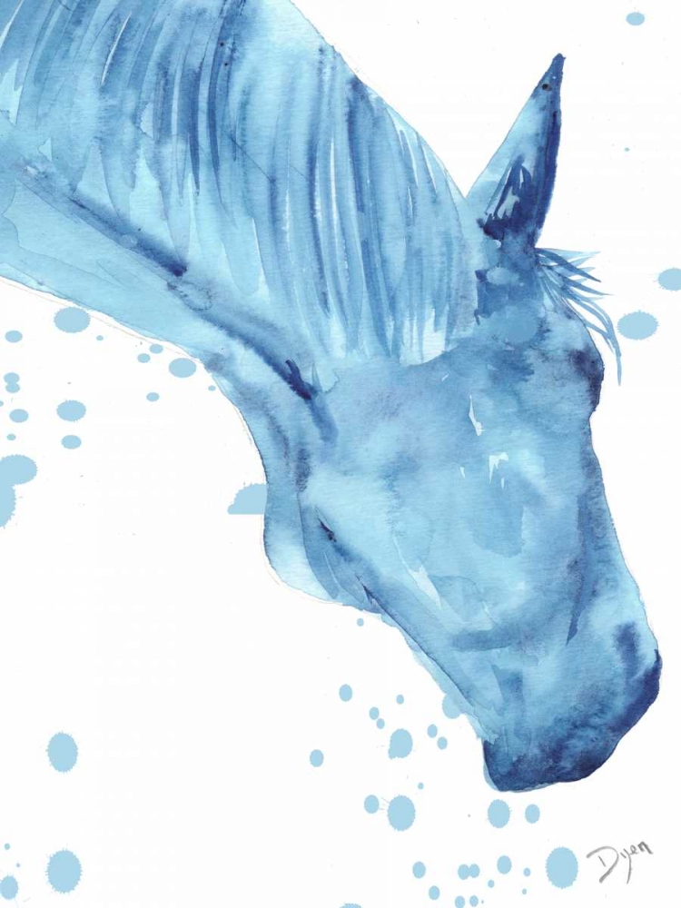 Blue Lacey Thick Splatter art print by Beverly Dyer for $57.95 CAD