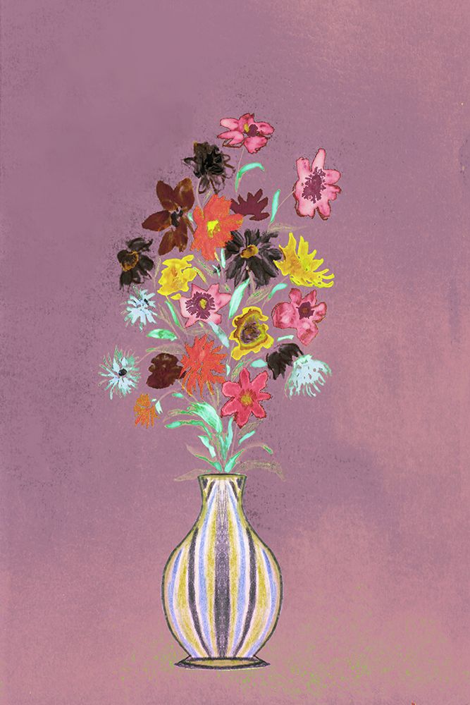 Plum Florals 2 art print by Bea Dina for $57.95 CAD